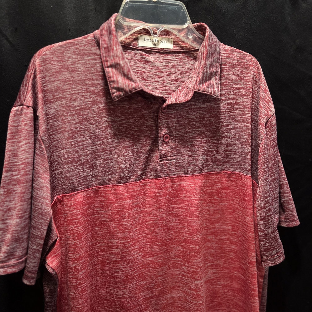 Derminpro Colorblock Performance Polo Shirt Heathered Golf Gorpcore Active Sz XL